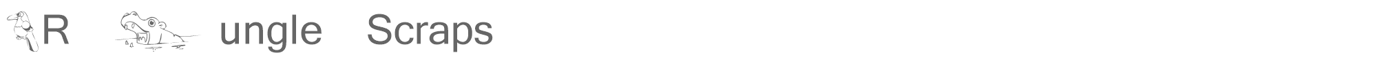Sample characters KR Jungle Scraps Font